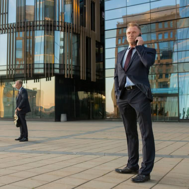 man talking on the phone